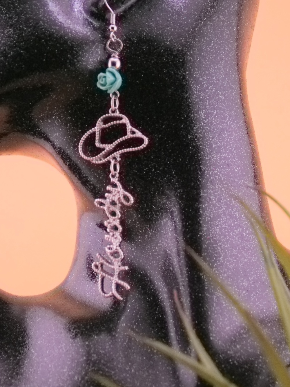 Cowgirl Heartbeat Earrings | Western Hat Earrings | Country Girl Jewelry | Handm